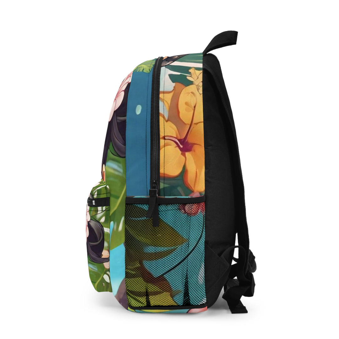 Printed Teens Casual Daypack,  xigua Travel Backpack, Primary School Bag Personalized Kids Backpack Seaside Girl