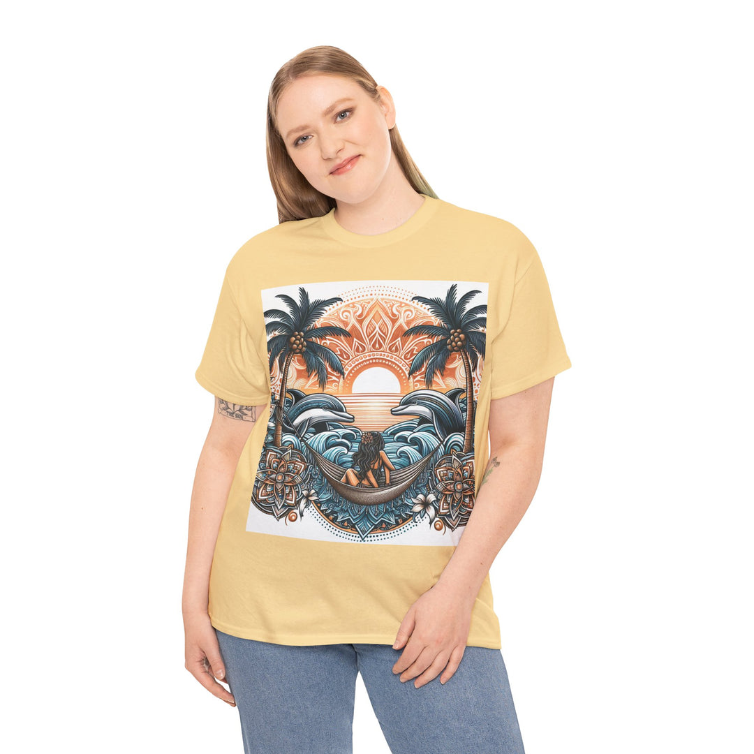 Elevate Your Style with Our Unisex Heavy Cotton Tee Palm Tree