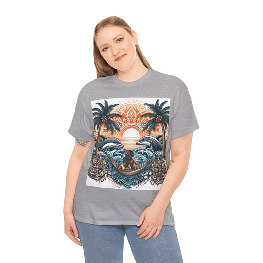 Elevate Your Style with Our Unisex Heavy Cotton Tee Palm Tree