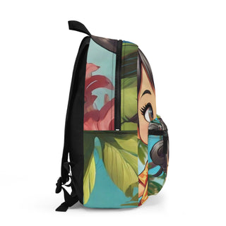 Printed Teens Casual Daypack,  xigua Travel Backpack, Primary School Bag Personalized Kids Backpack Seaside Girl