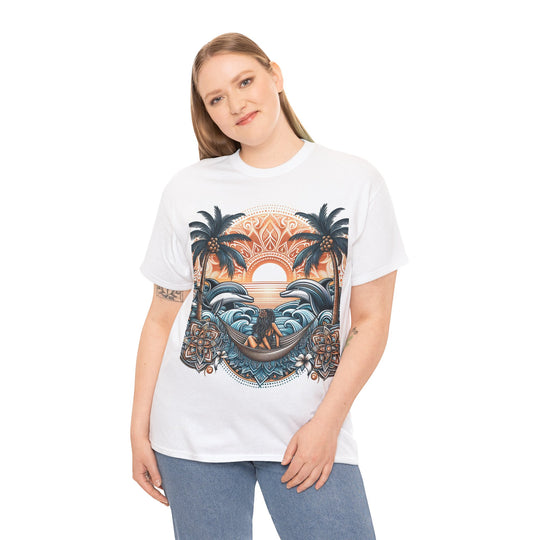 Elevate Your Style with Our Unisex Heavy Cotton Tee Palm Tree