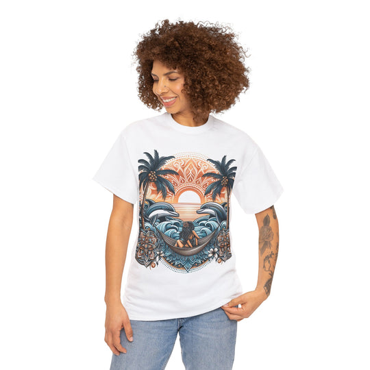 Elevate Your Style with Our Unisex Heavy Cotton Tee Palm Tree