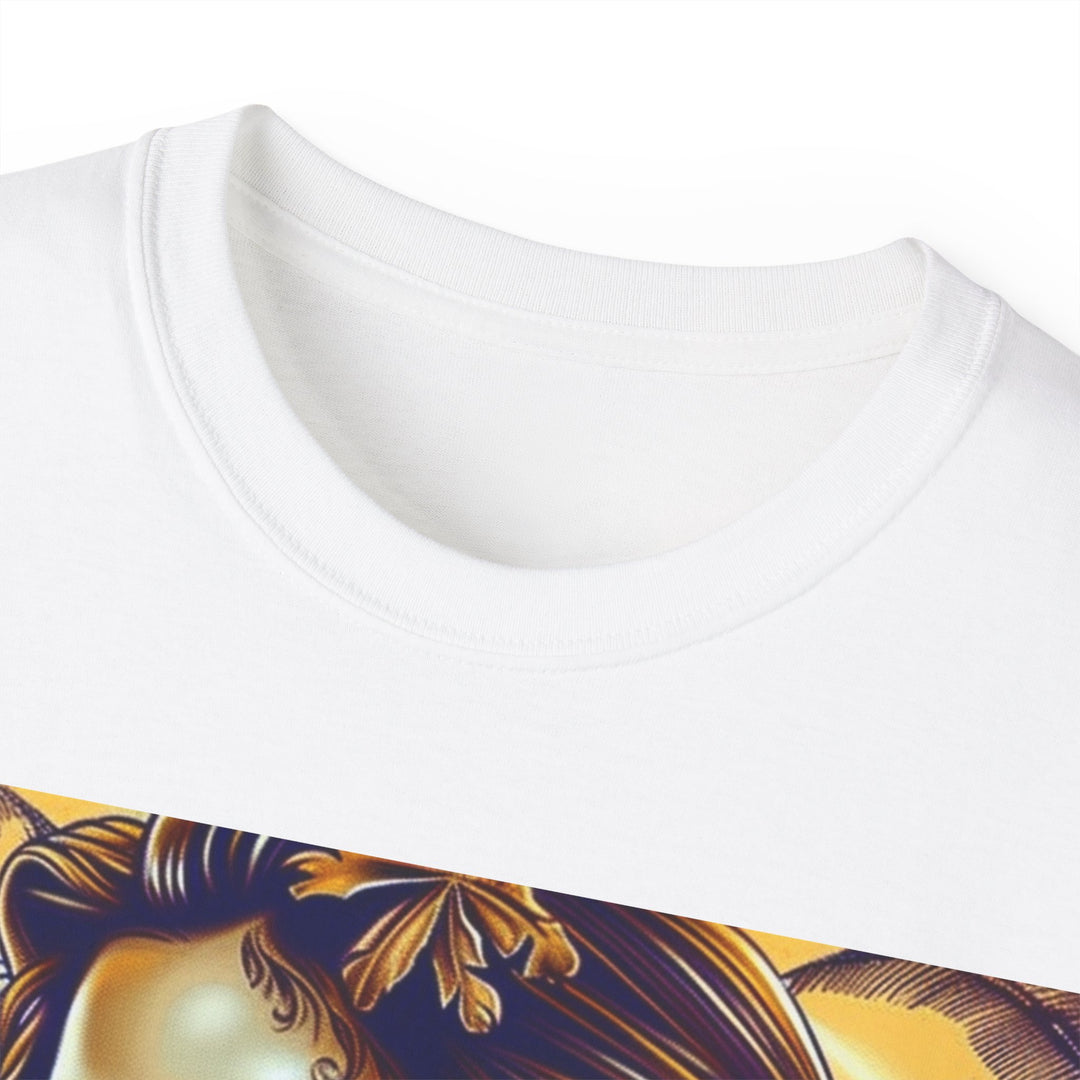 Faites l'expérience de la tranquillité avec notre t-shirt en coton Ultra Mandala Femme et Dauphin. 