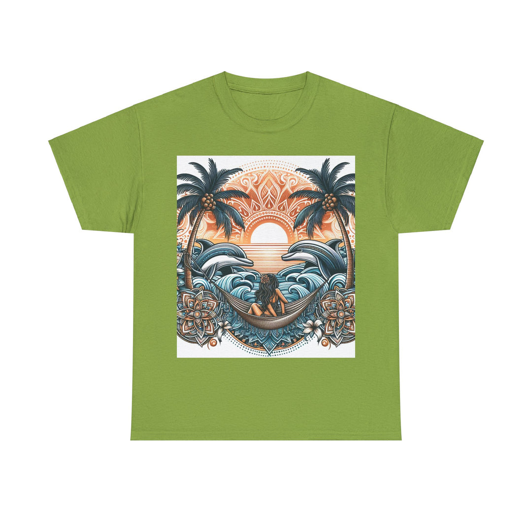 Elevate Your Style with Our Unisex Heavy Cotton Tee Palm Tree