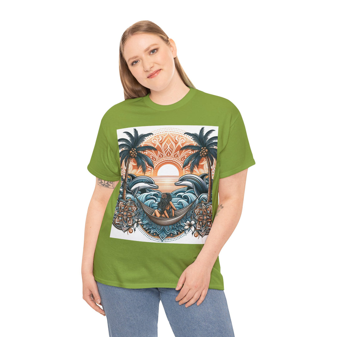 Elevate Your Style with Our Unisex Heavy Cotton Tee Palm Tree